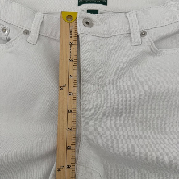 Lauren Jeans Company Ralph Lauren Women Modern Straight White Denim Jeans Size 8 - Picture 5 of 8